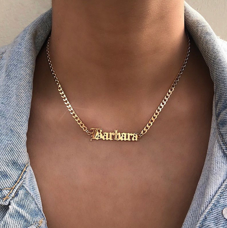 Custom Stainless Steel Name Necklace for Women