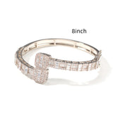 Gold Plated Men's Bracelet with HT Cubic Zirconia