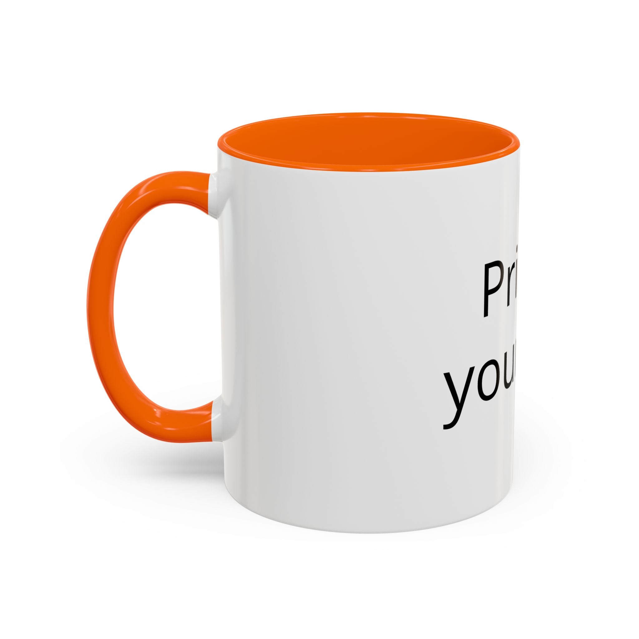 Accent Coffee Mug — Customizable "Print It Your Way" Black-Accent Ceramic Mug (11/15oz)