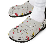 Women's Cute Patterned EVA Clogs — Hearts, Crowns & 'I Love Me' Design