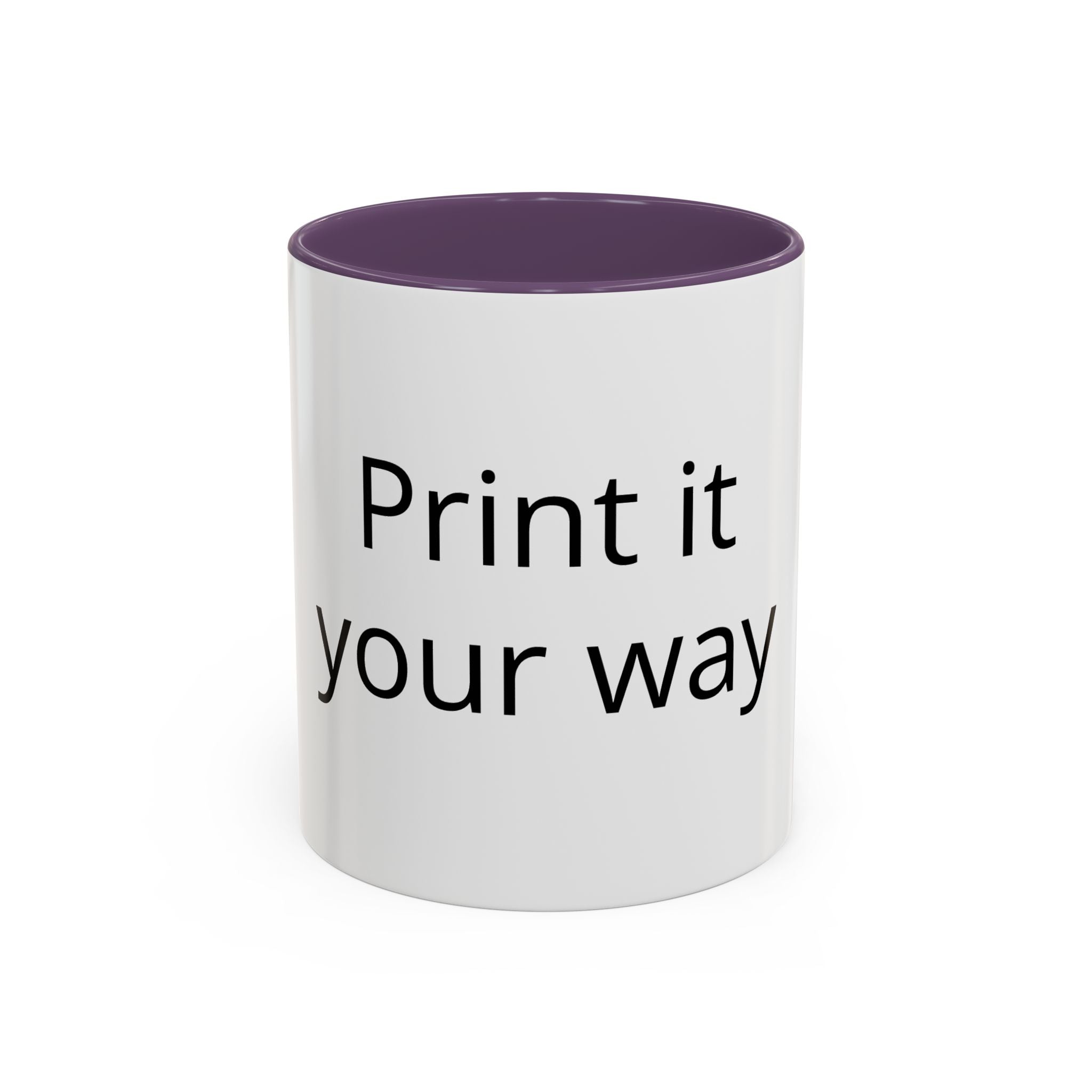 Accent Coffee Mug — Customizable "Print It Your Way" Black-Accent Ceramic Mug (11/15oz)