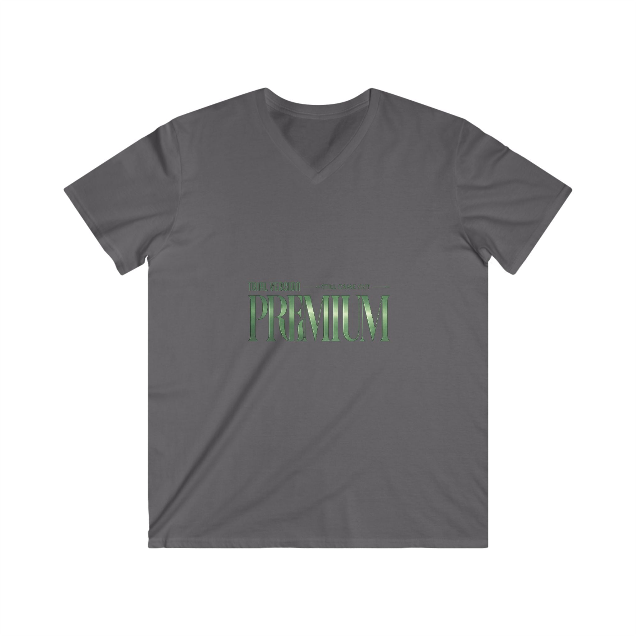 Premium V-Neck Tee — "Premium" Text Graphic