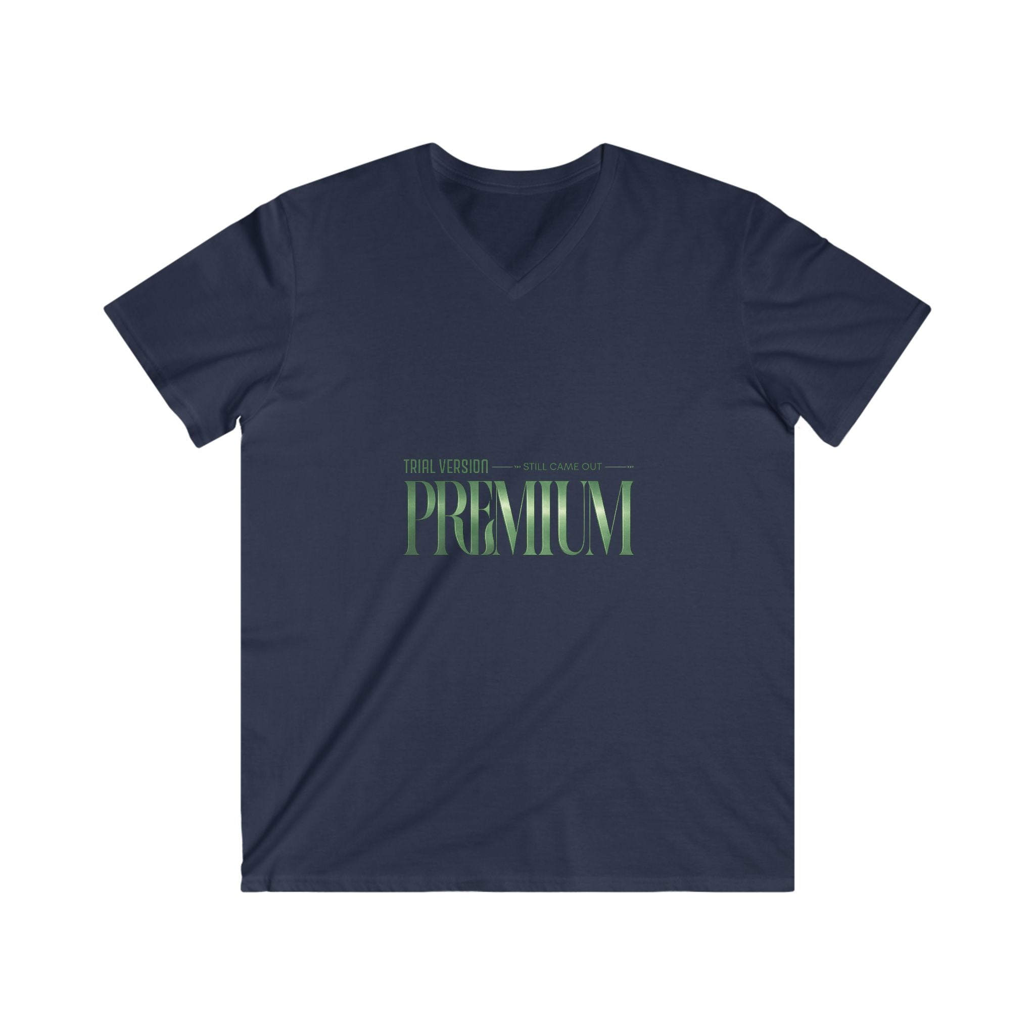Premium V-Neck Tee — "Premium" Text Graphic