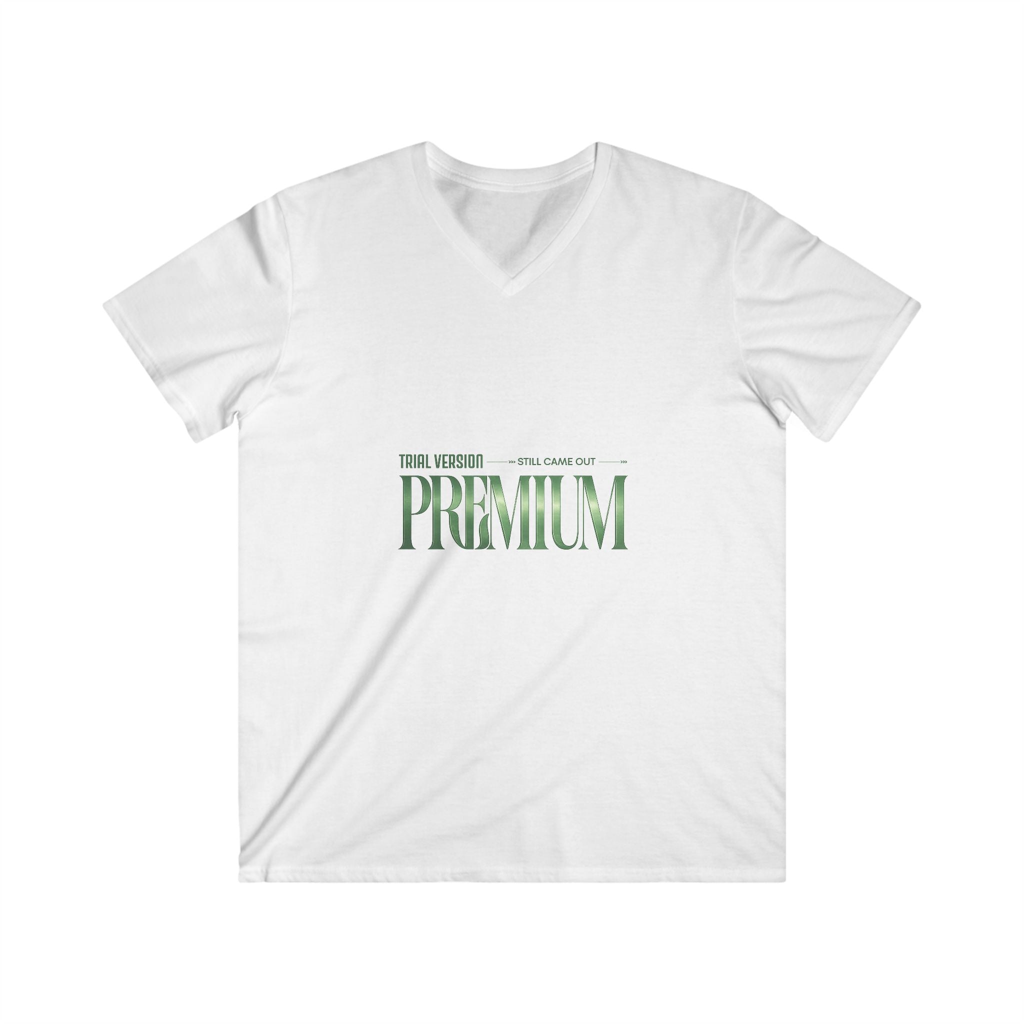 Premium V-Neck Tee — "Premium" Text Graphic