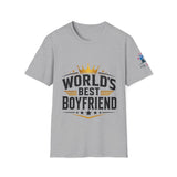 World's Best Boyfriend T-Shirt — Crowned Retro Badge
