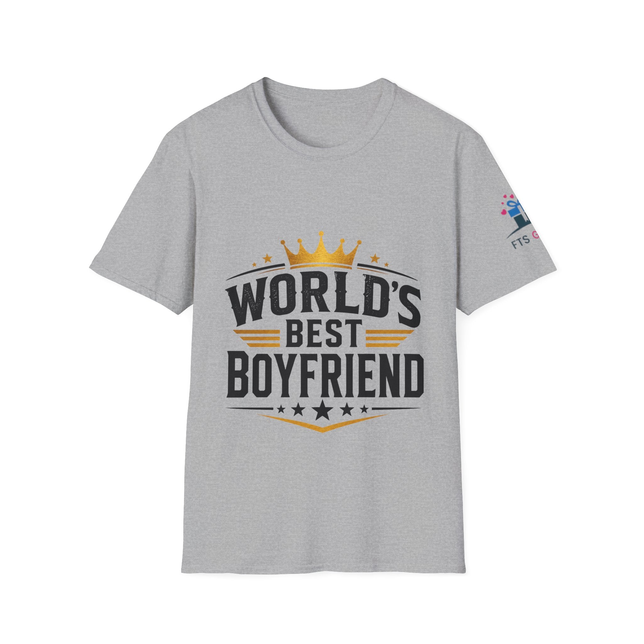 World's Best Boyfriend T-Shirt — Crowned Retro Badge