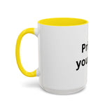 Accent Coffee Mug — Customizable "Print It Your Way" Black-Accent Ceramic Mug (11/15oz)