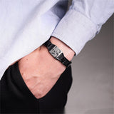 Men's Bracelet in Carbon Fiber and Titanium Steel