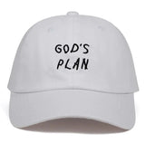 GOD'S PLAN Cotton Baseball Cap with Embroidery