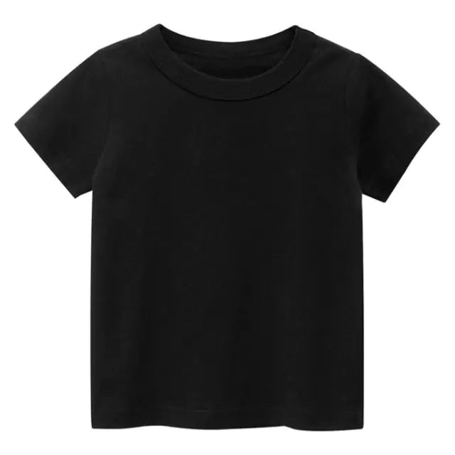 Solid Color Cotton T-Shirts for Kids and Toddlers