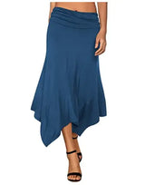 Elegant Irregular Knitted Long Skirt with Scarf Hem