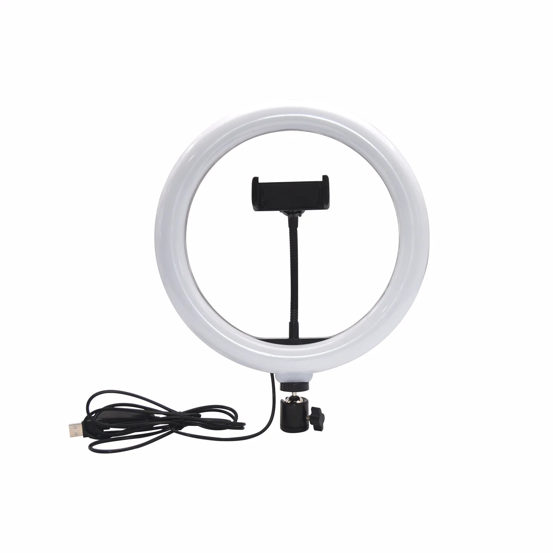 10-Inch Desktop Phone Stand with Ring Light for Selfies