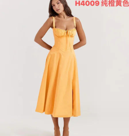 Parisian Dress - Waist Shaping Floral Maxi Dress (One Piece)