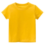 Solid Color Cotton T-Shirts for Kids and Toddlers