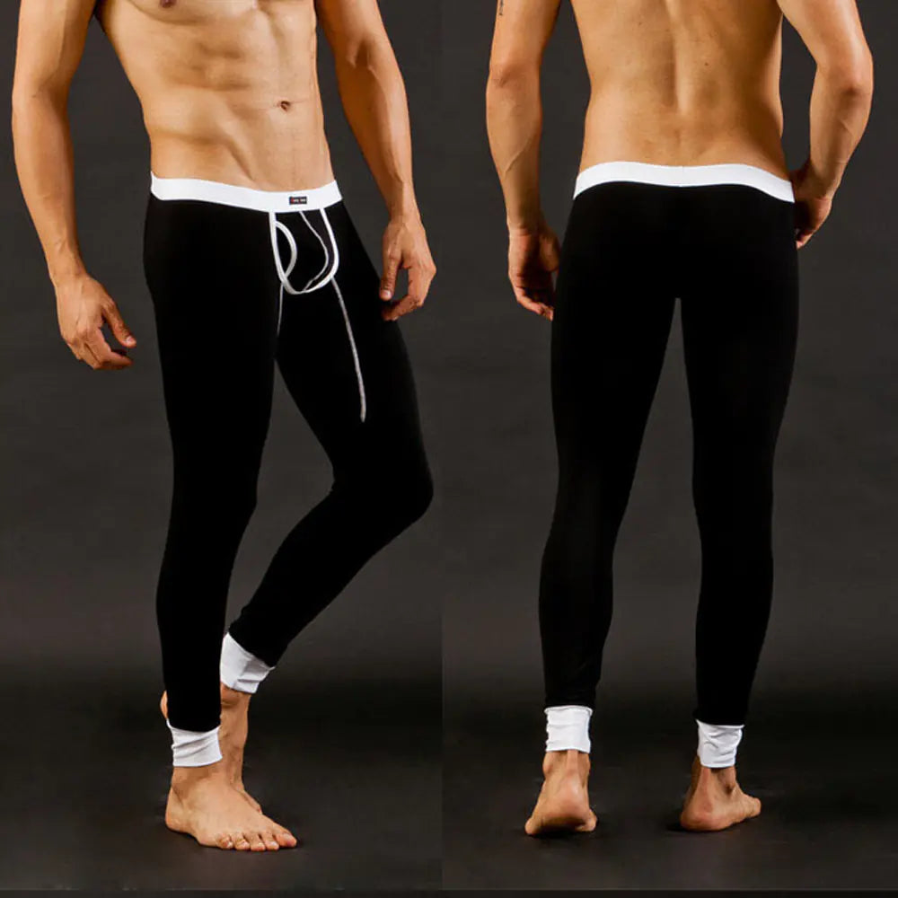 Men's Fashion Warm Long Johns with Penis Bag Tights