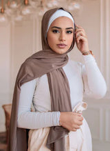 Classic Gray Premium Jersey Hijab (Single Piece)