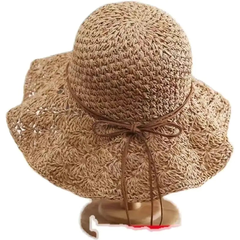Handmade Crochet Straw Hat for Fashionable Look