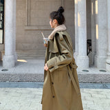 Women's Loose Over-the-Knee Thick Stitching Coat