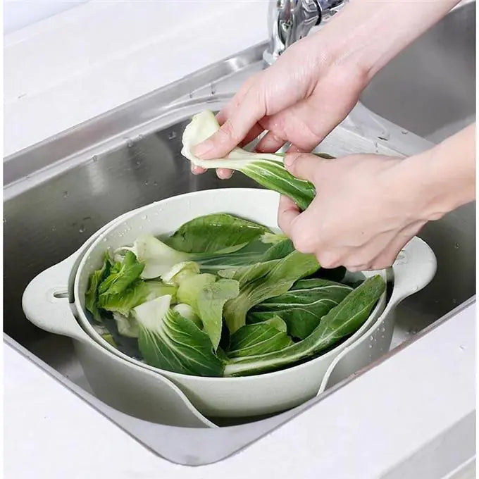 Vegetable Washing Basket and Draining Colander