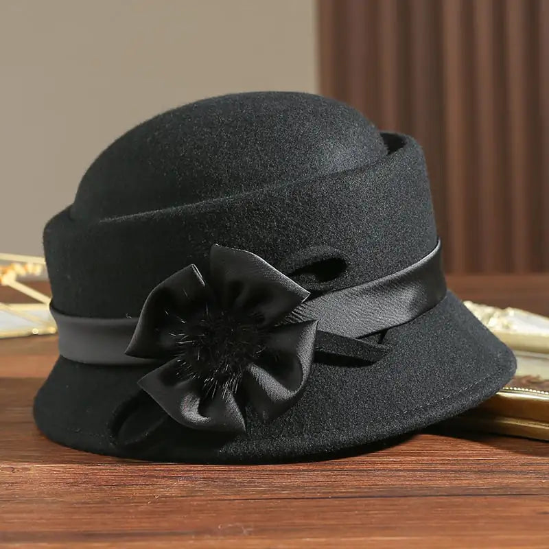 Retro Women's Wool Felt Top Hat