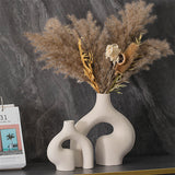Nordic Ceramic Vase - Creative Home Decor for Dried Flowers