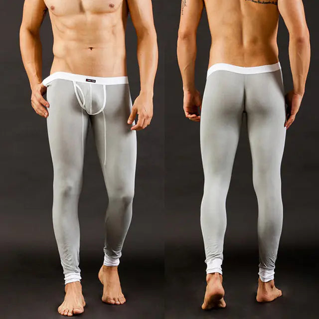 Men's Fashion Warm Long Johns with Penis Bag Tights