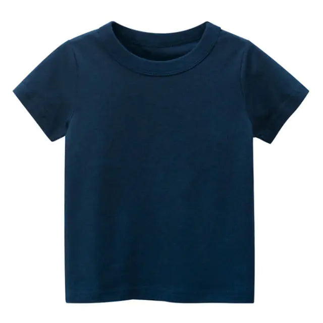 Solid Color Cotton T-Shirts for Kids and Toddlers