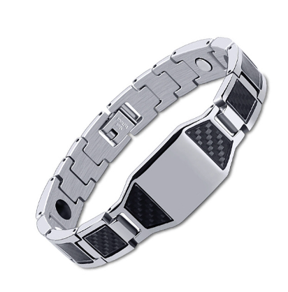 Men's High-End Carbon Fiber Titanium Steel Bracelet