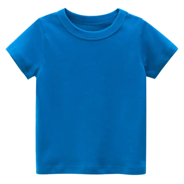 Solid Color Cotton T-Shirts for Kids and Toddlers