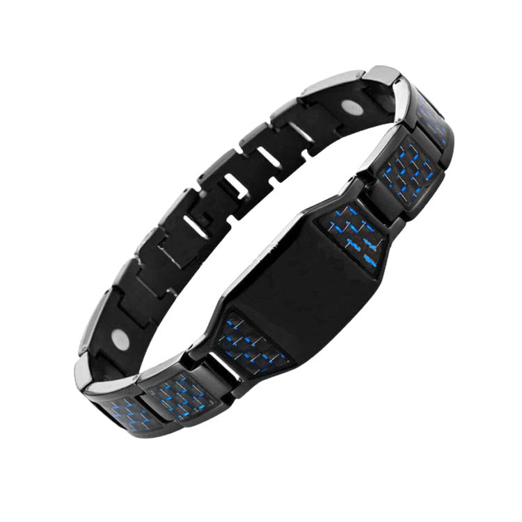 Men's High-End Carbon Fiber Titanium Steel Bracelet