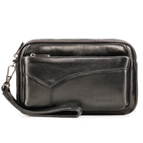 Multifunctional Leather Men's Hand Wallet with Handle