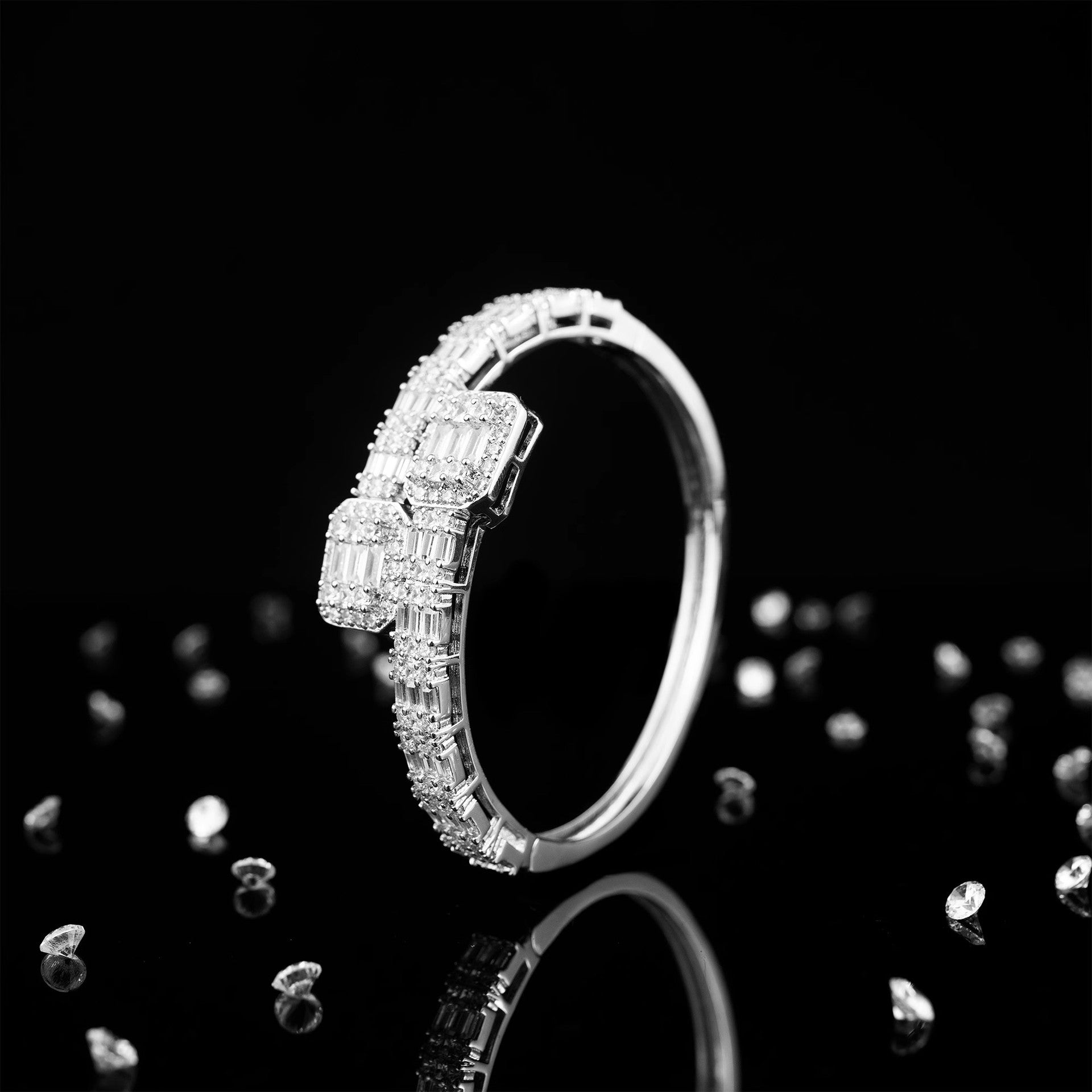 Gold Plated Men's Bracelet with HT Cubic Zirconia