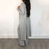 Fashionable Autumn Winter Striped Long Sleeve Set