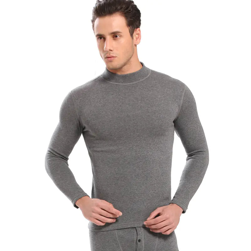 Men's Plush Thermal Underwear Set with Pants