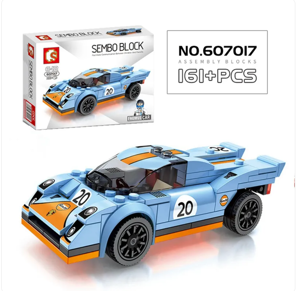 City Racing Building Blocks Set - Educational Car Story Toys for Children
