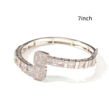 Gold Plated Men's Bracelet with HT Cubic Zirconia