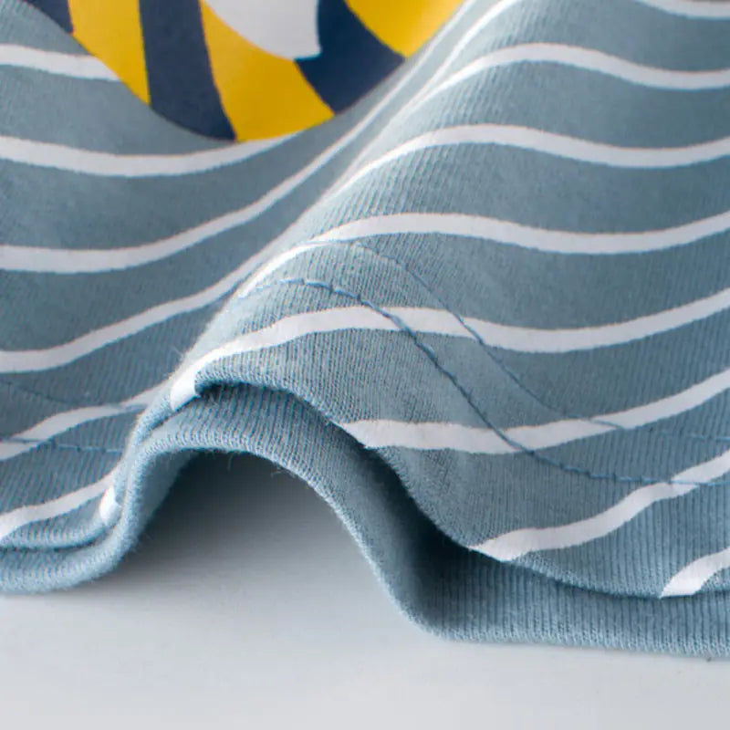 Cotton Cartoon Bear Short-Sleeve T-Shirt for Boys