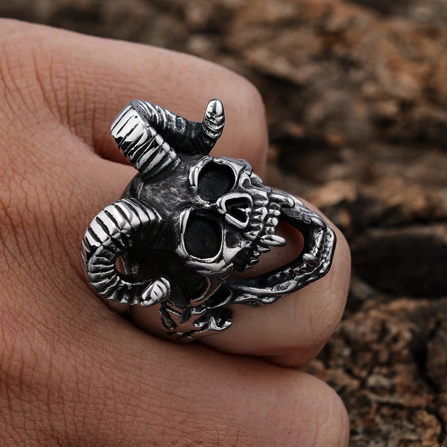 Titanium Steel Skull Ring - Stylish Wholesale Jewelry