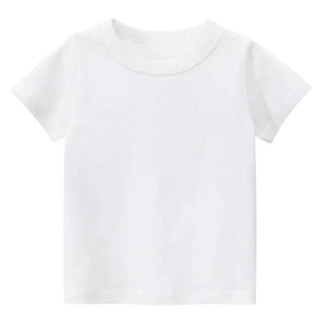 Solid Color Cotton T-Shirts for Kids and Toddlers