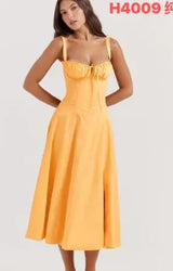 Parisian Dress - Waist Shaping Floral Maxi Dress (One Piece)