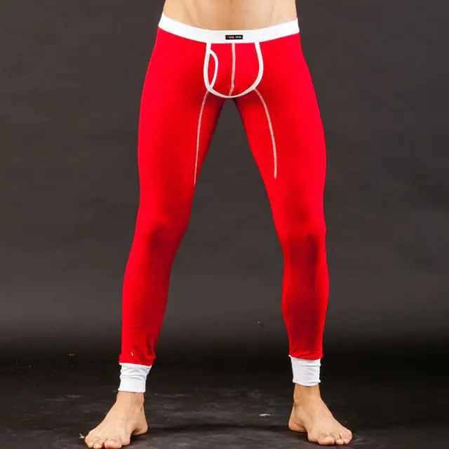 Men's Fashion Warm Long Johns with Penis Bag Tights