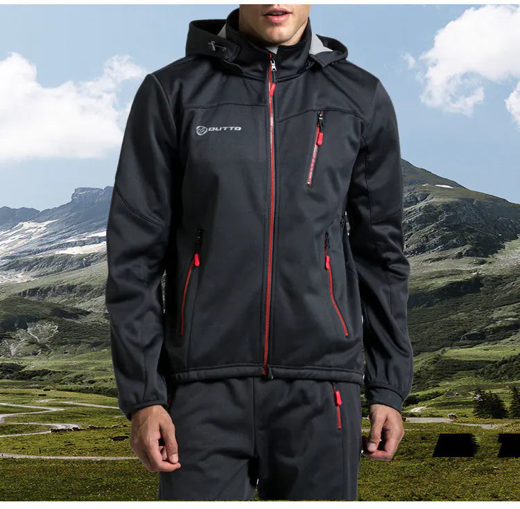 Men's Fleece Cycling Jacket for Autumn and Winter