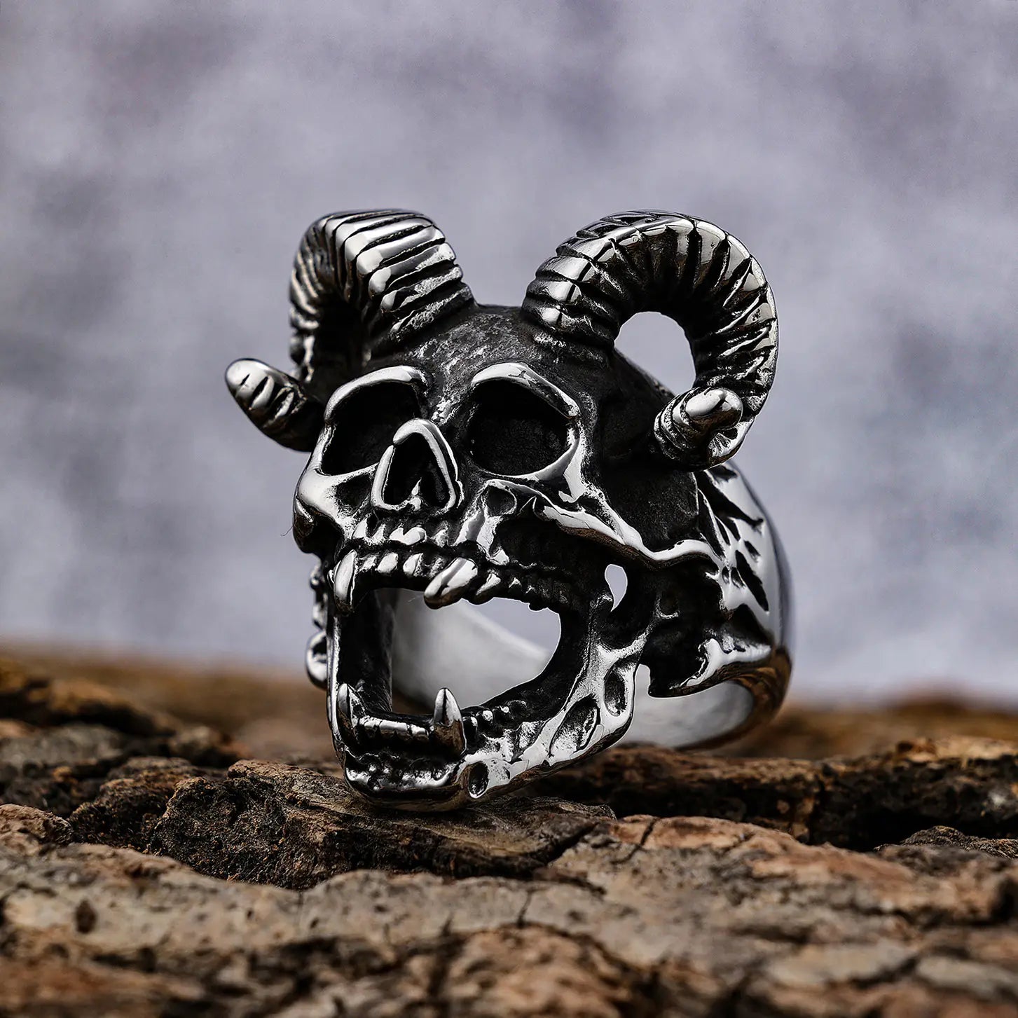 Titanium Steel Skull Ring - Stylish Wholesale Jewelry