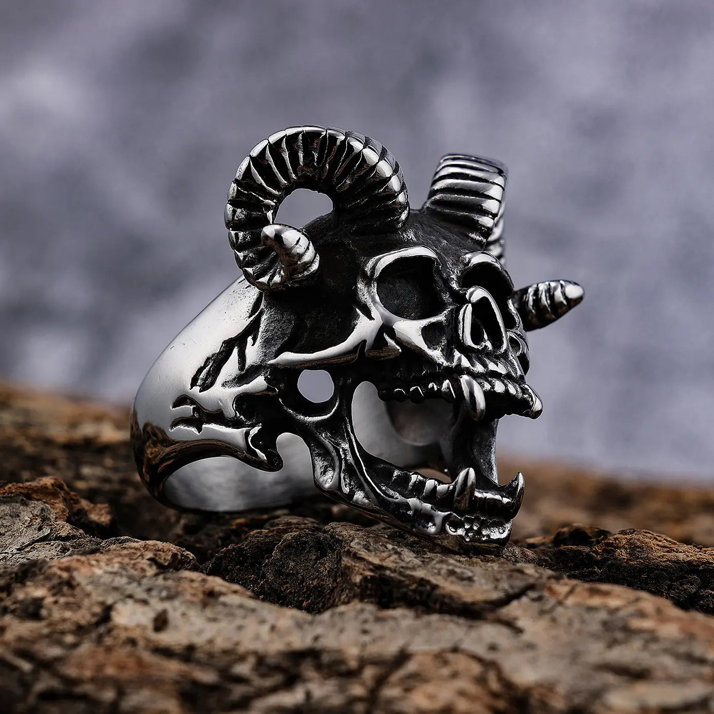 Titanium Steel Skull Ring - Stylish Wholesale Jewelry