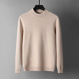 Casual Half High Neck Round Sweater Top