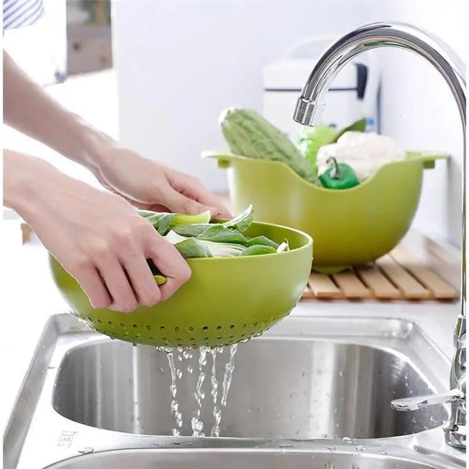 Vegetable Washing Basket and Draining Colander