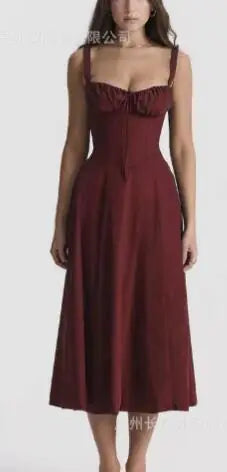 Parisian Dress - Waist Shaping Floral Maxi Dress (One Piece)