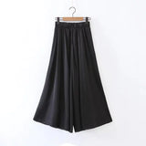High-Waisted Chiffon Wide-Leg Trousers for Women
