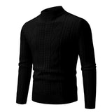 Men's Woven Casual Pullover Sweater Top