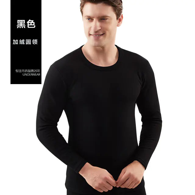 Men's Plush Thermal Underwear Set with Pants